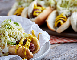 Bacon Wrapped Slaw Dogs