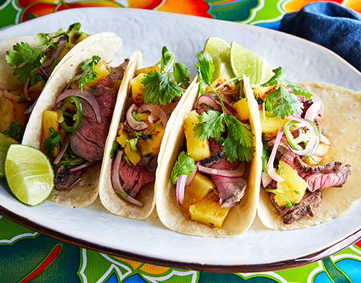London Broil Tacos with Pineapple