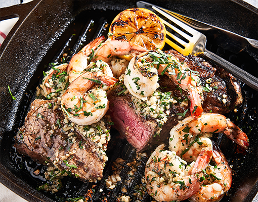 Strip Steak With Scampi Butter
