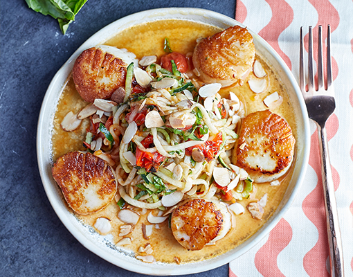 Scallops with Zoodles