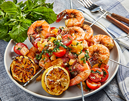 Shrimp Skewers with Tomato