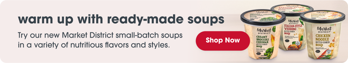 warm up with ready-made soups