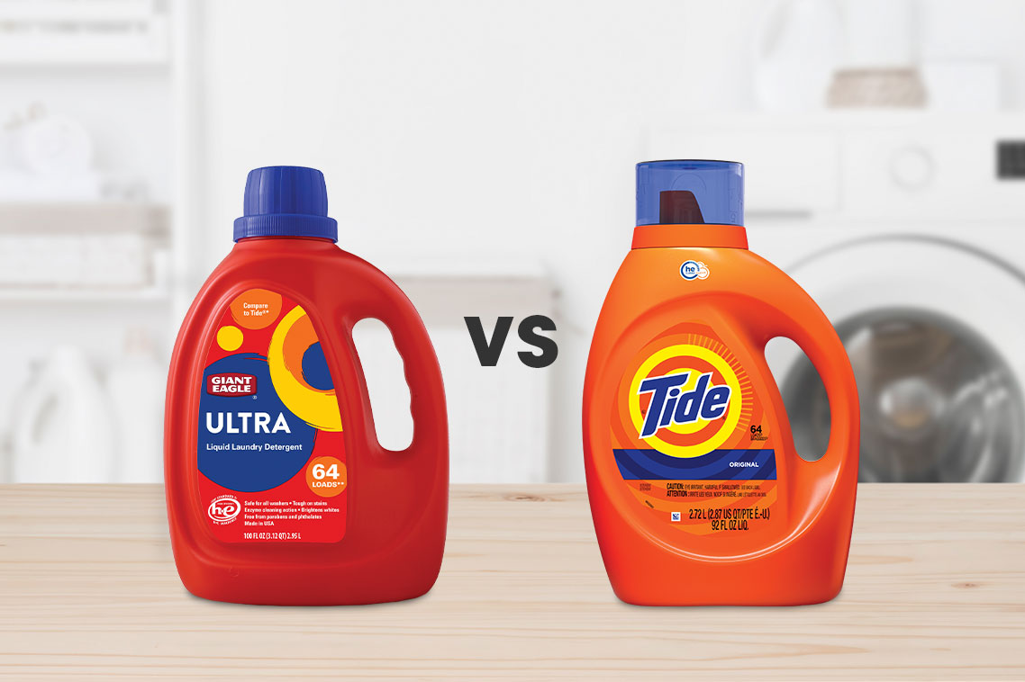 Giant Eagle Brand Laundry Detergent compare to Tide Ultra